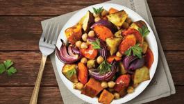 Winter Roasted Vegetable & Chickpea Salad