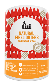 Tui Natural Firelighters - Wood Wool & Wax
