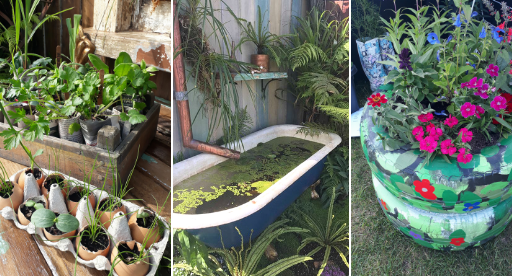 Creative ideas to upcycle old items around your home and garden.