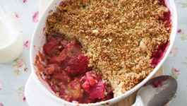 Rhubarb, Banana and Berry Crumble