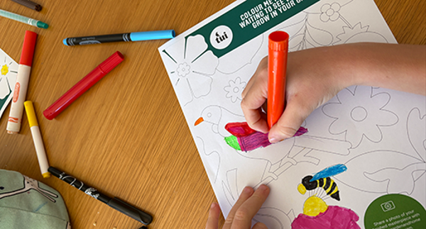 Tui free kids colouring sheet download