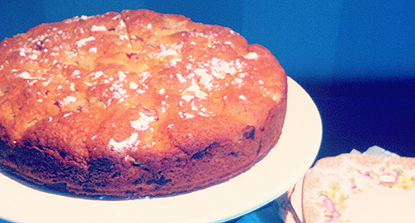 Rhubarb and White Chocolate Cake