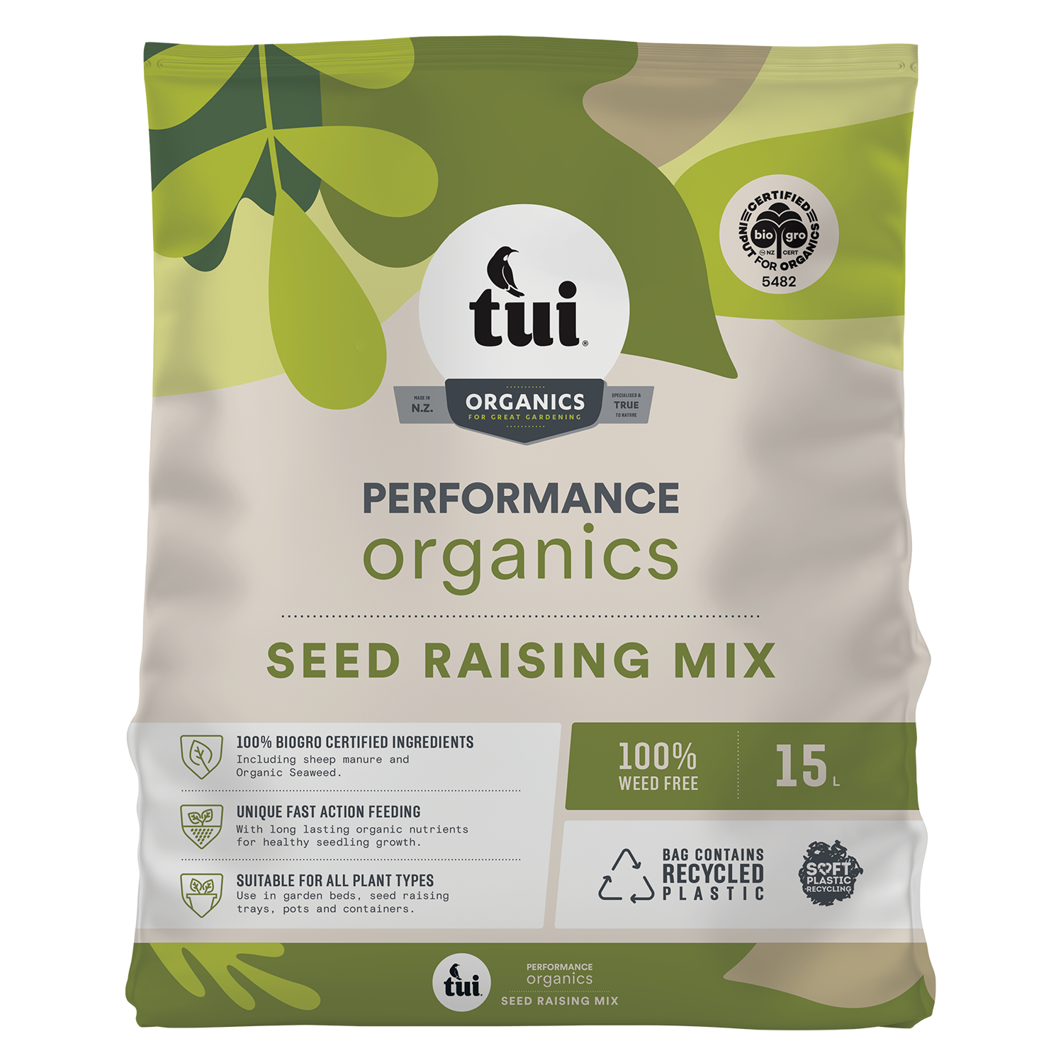 Tui Performance Organics Seed Raising Mix - BioGro Certified